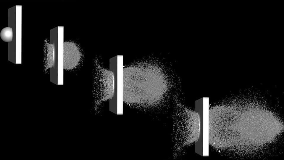 Simulated debris impact