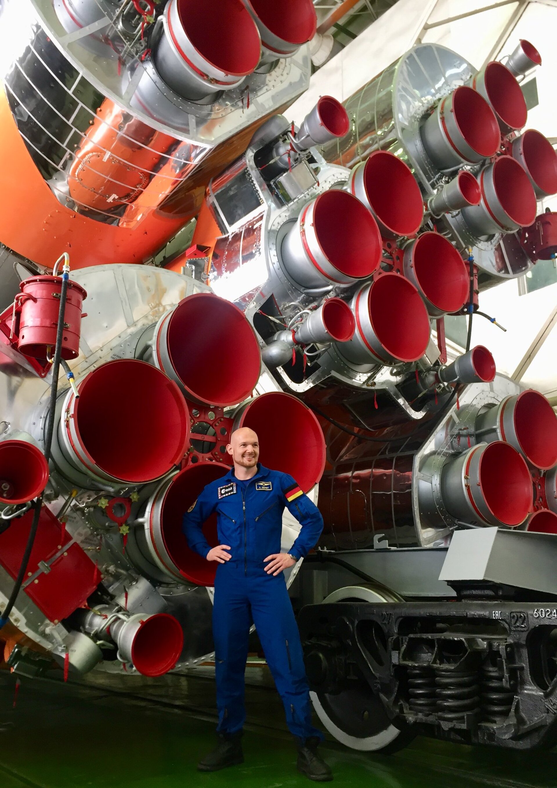 Alexander Gerst and Soyuz rocket
