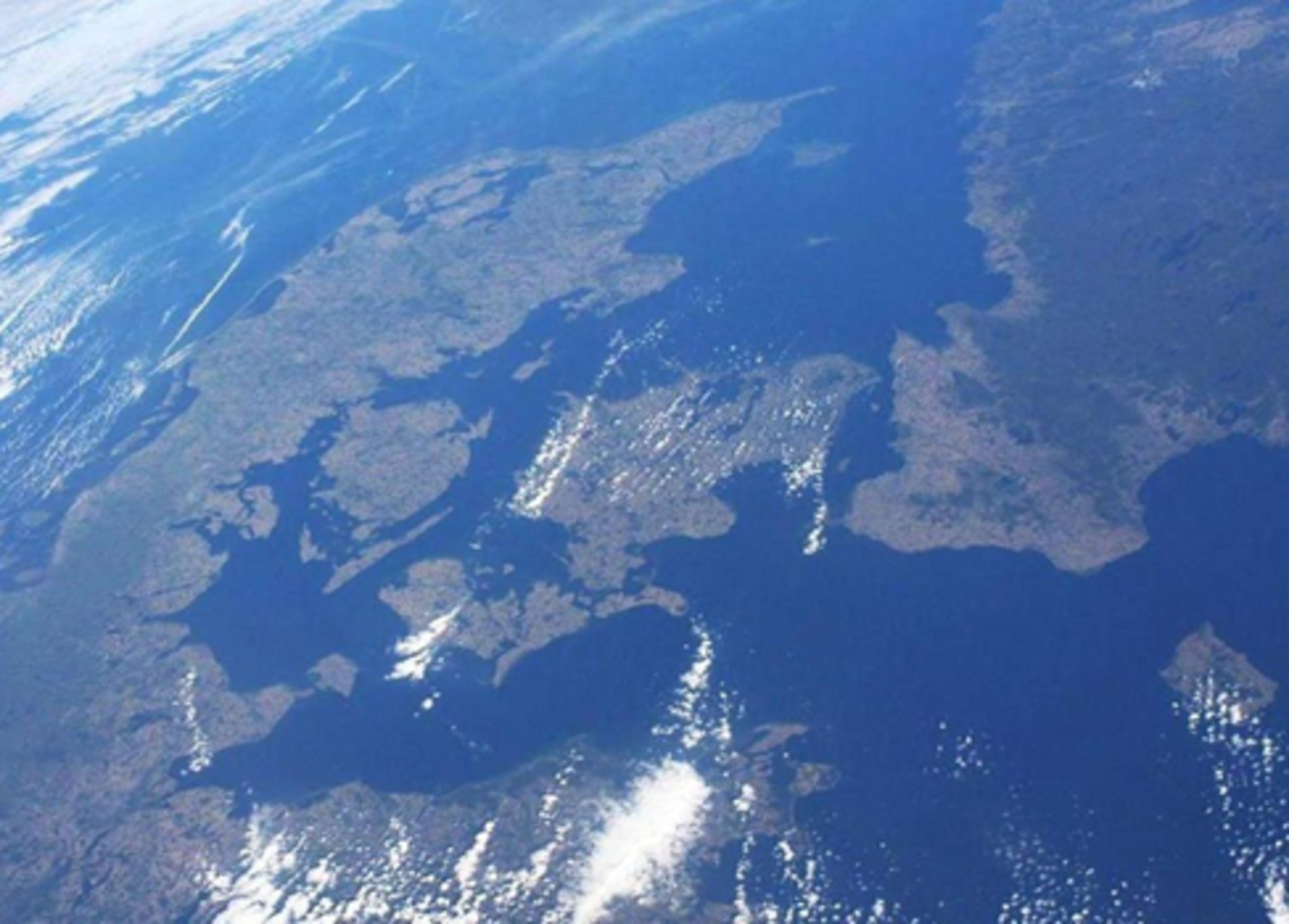 Denmark from space, photographed by Danish astronaut Andreas Mogensen 