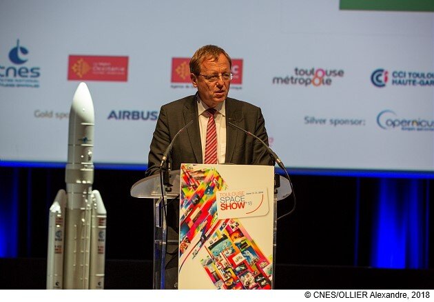 Jan Woerner, Directeur général de l'ESA, au Toulouse Space Show en 2018