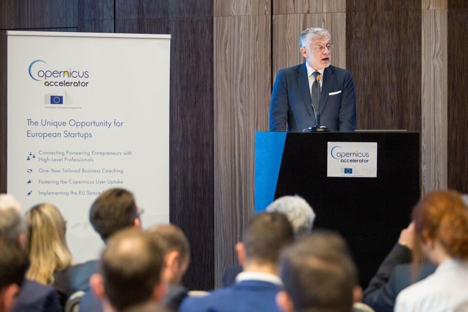 EU`s Philippe Brunet at the European Space Week 2017, Tallinn