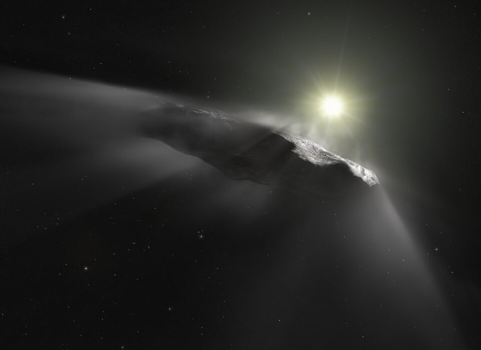 Artist impression of ‘Oumuamua