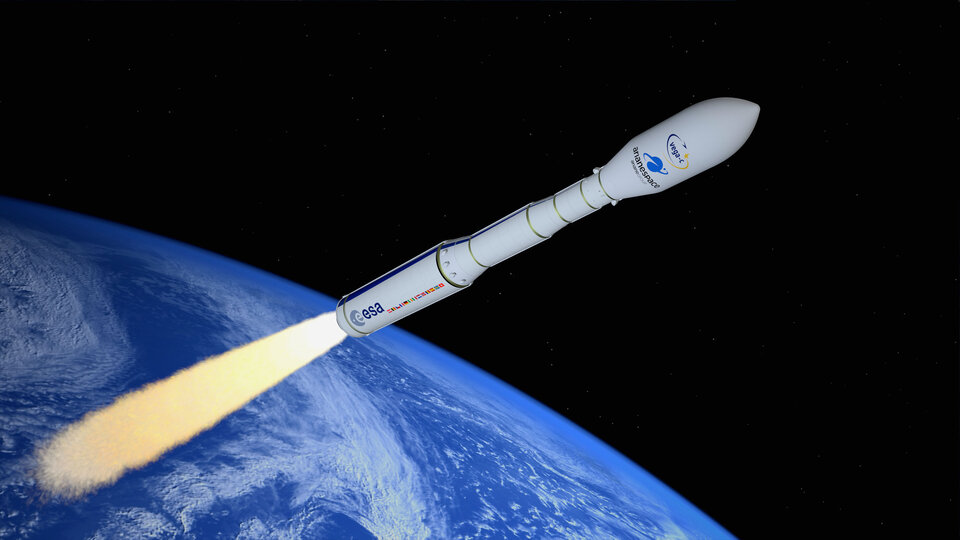 The fairing is at the top part of this Vega rocket
