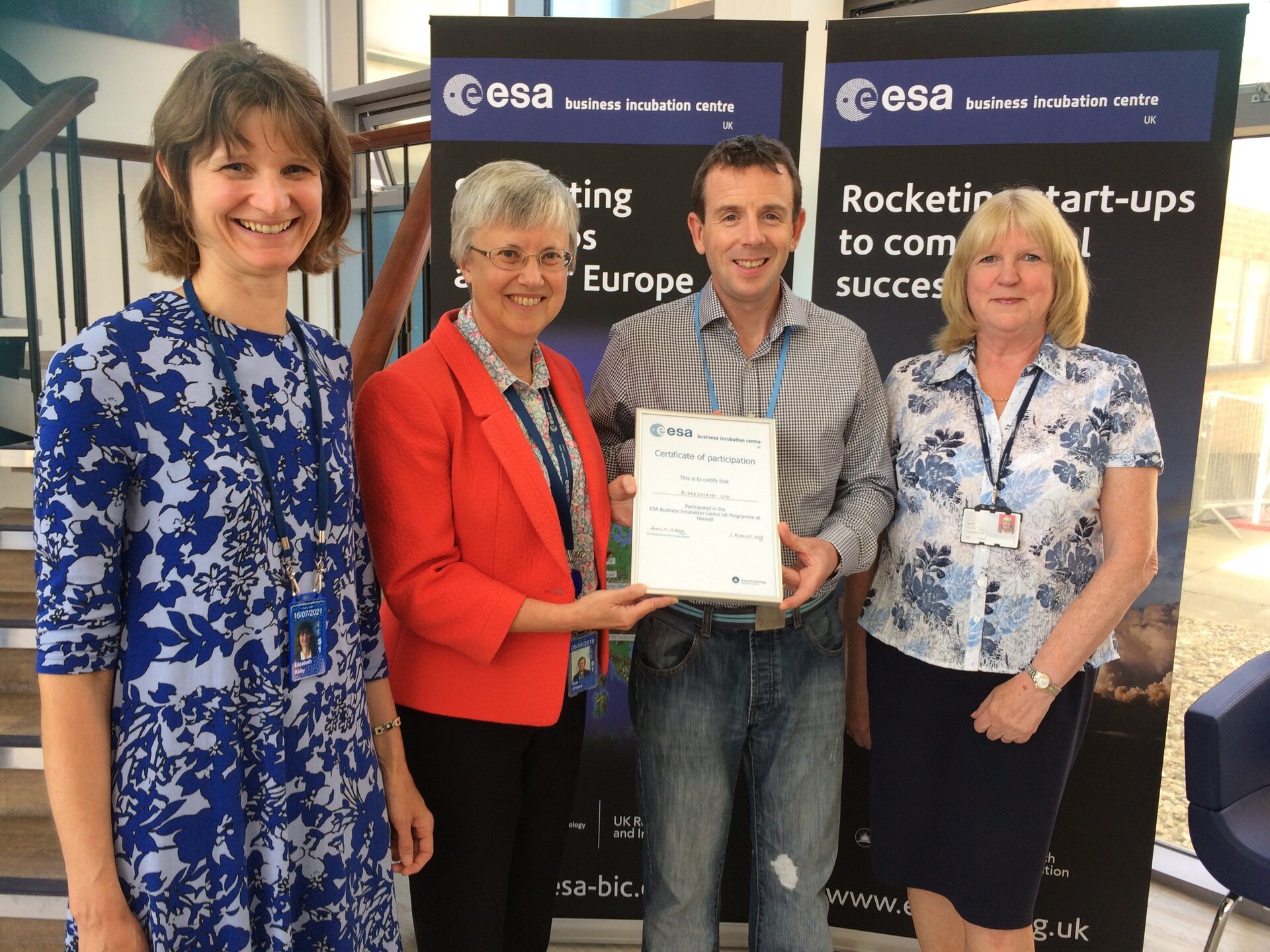 ESA BIC UK 60th graduated start-up Ridersmate 