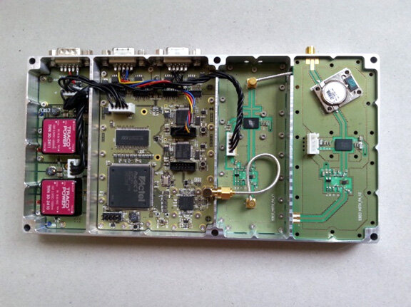 Open housing with the electronics of the HSTX - payload