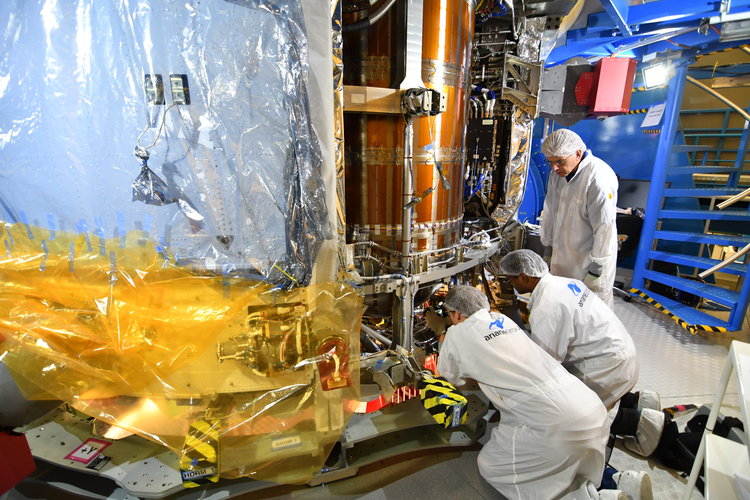 Orion Service Module-1 radiator installation