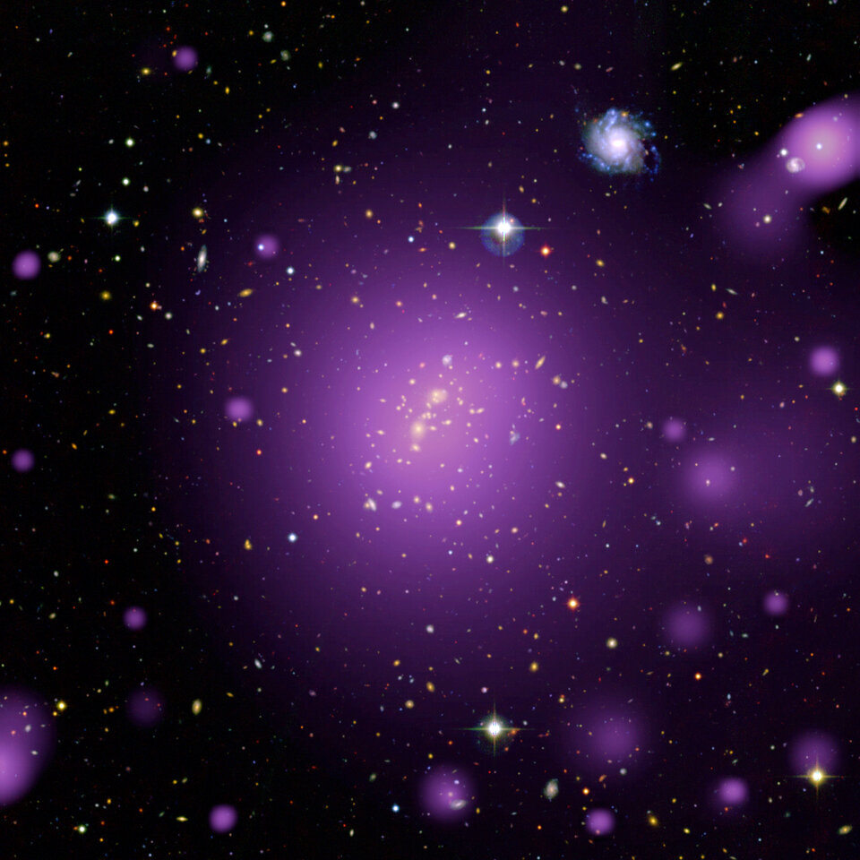 Es wird angenommen, dass Galaxienhaufen ziemlich gleichmäßig über den Himmel verteilt sind