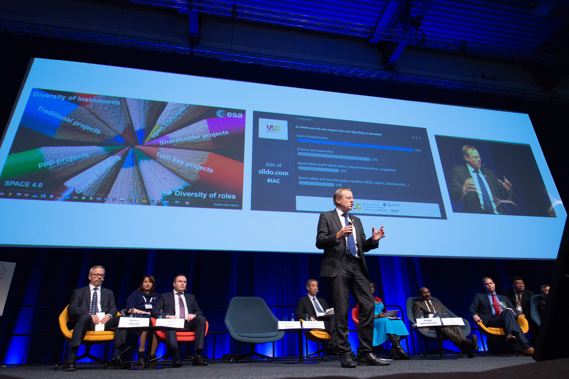 Jan Wörner, ESA Director General during Heads of Space Agencies Plenary session