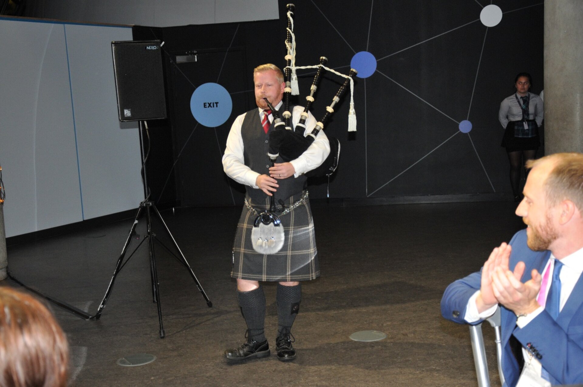 Traditional bagpipe show