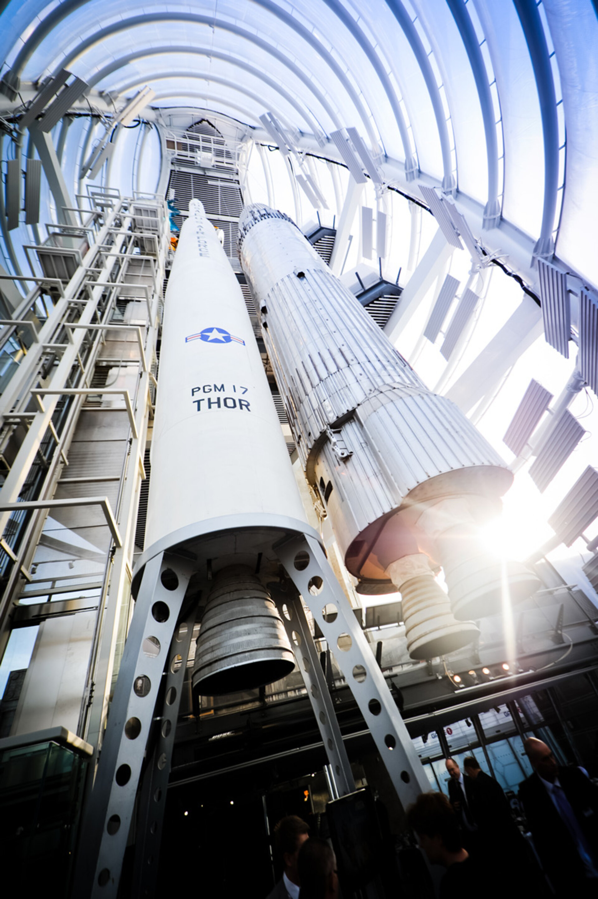 Inside the Rocket Tower of the National Space Centre