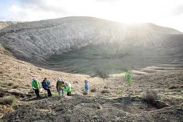 Up to the crater