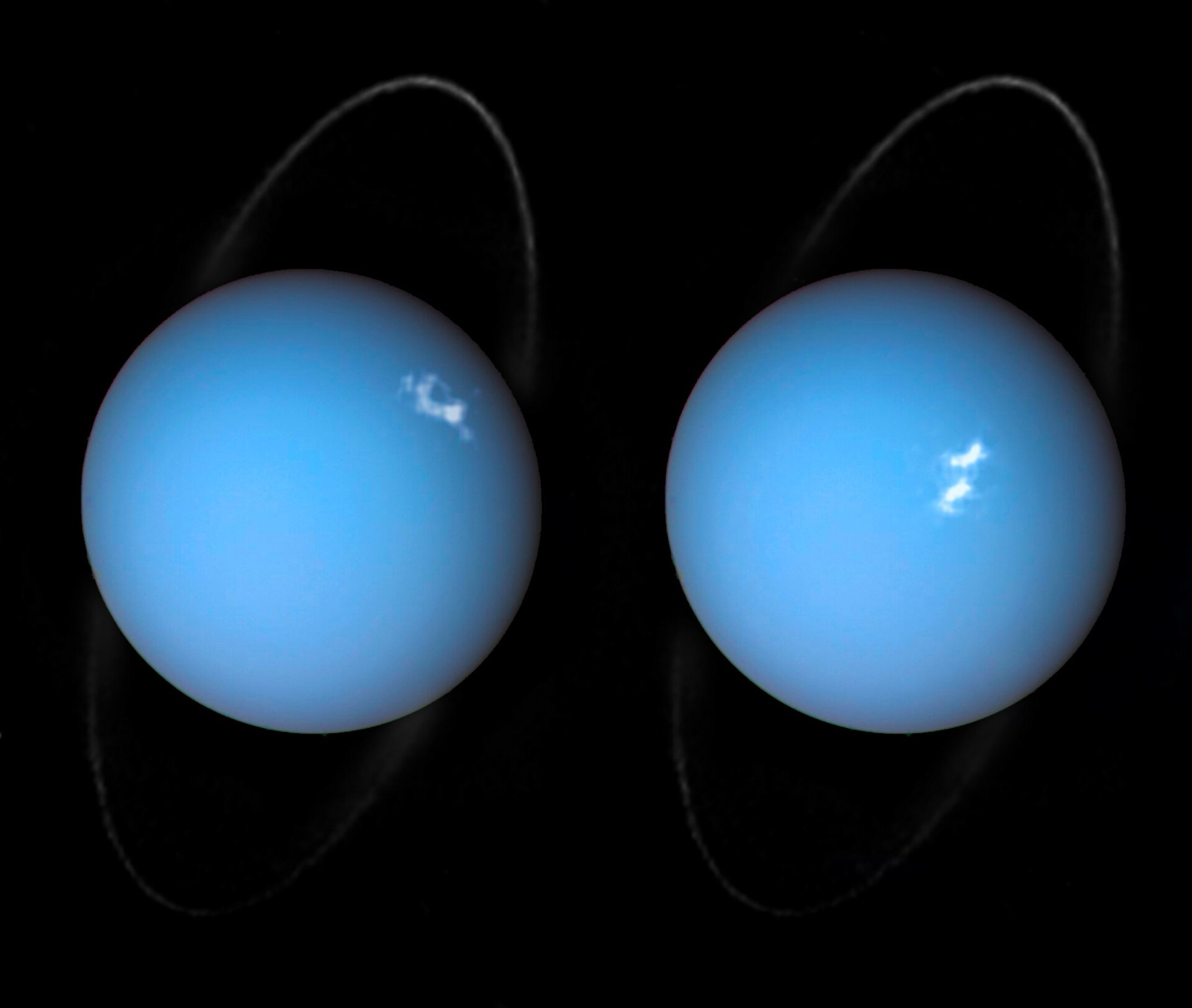 Polar lights on Uranus