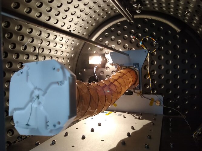 Deployment test of the 3Cat-4 L-band antenna inside the thermal vacuum chamber
