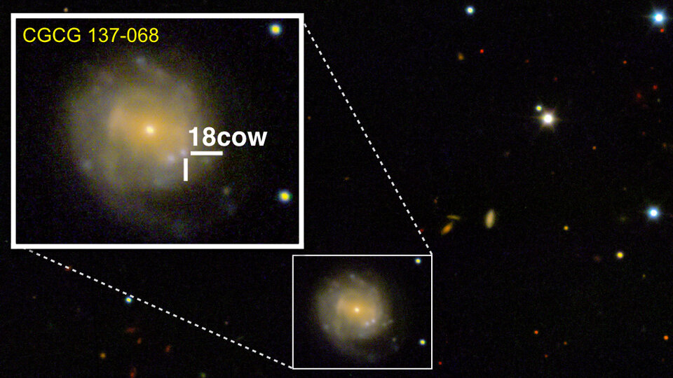 Una supernova con un brillo excepcional y una rápida evolución