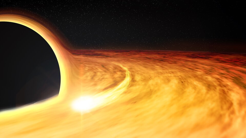 Artist’s impression of black hole