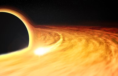 Artist’s impression of black hole