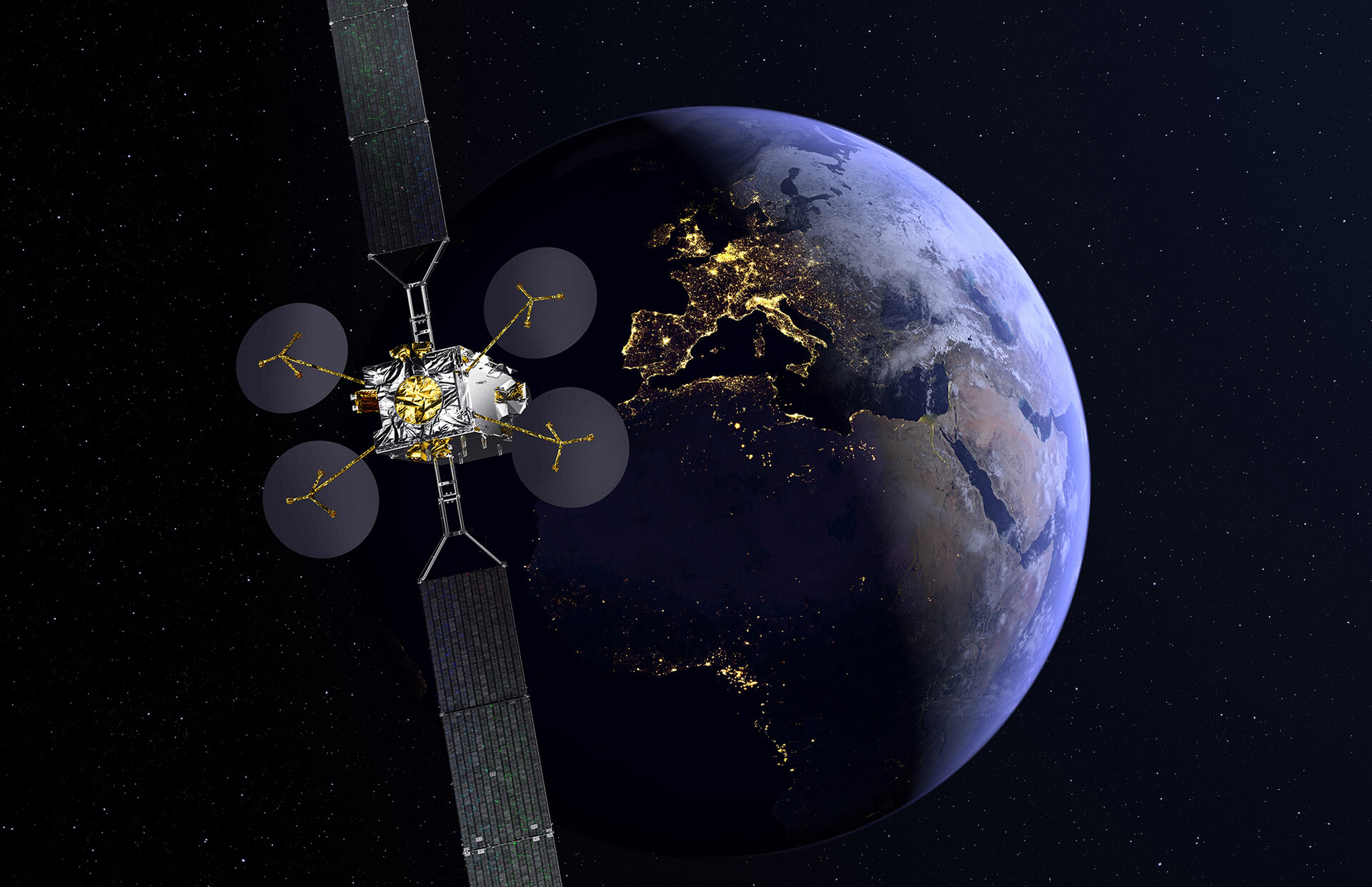 Artist's impression of the Eutelsat Konnect satellite
