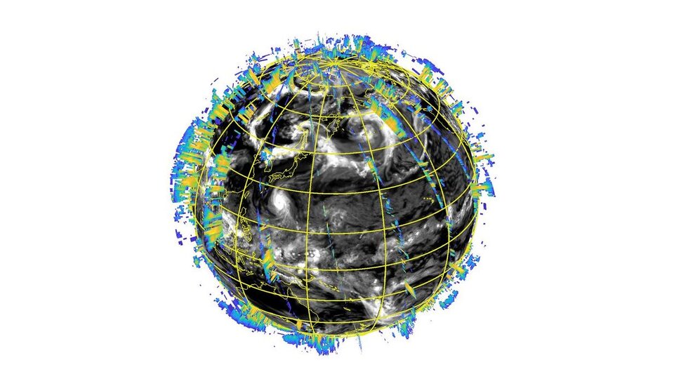 Radar data gathered by NASA's CloudSat satellite on 31 July 2007