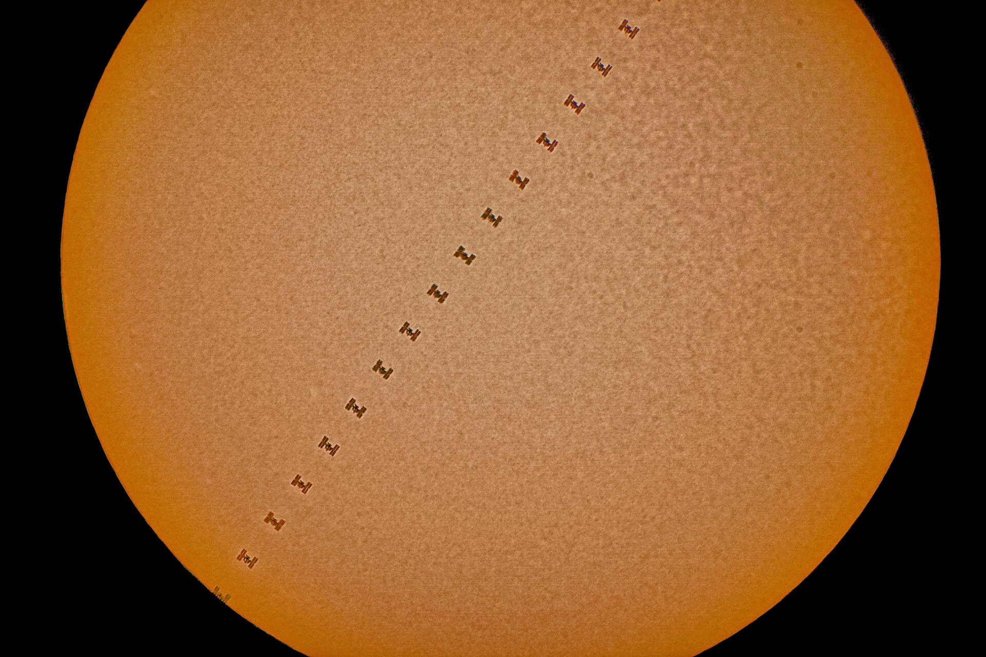 ISS transits the Sun, Space Weather