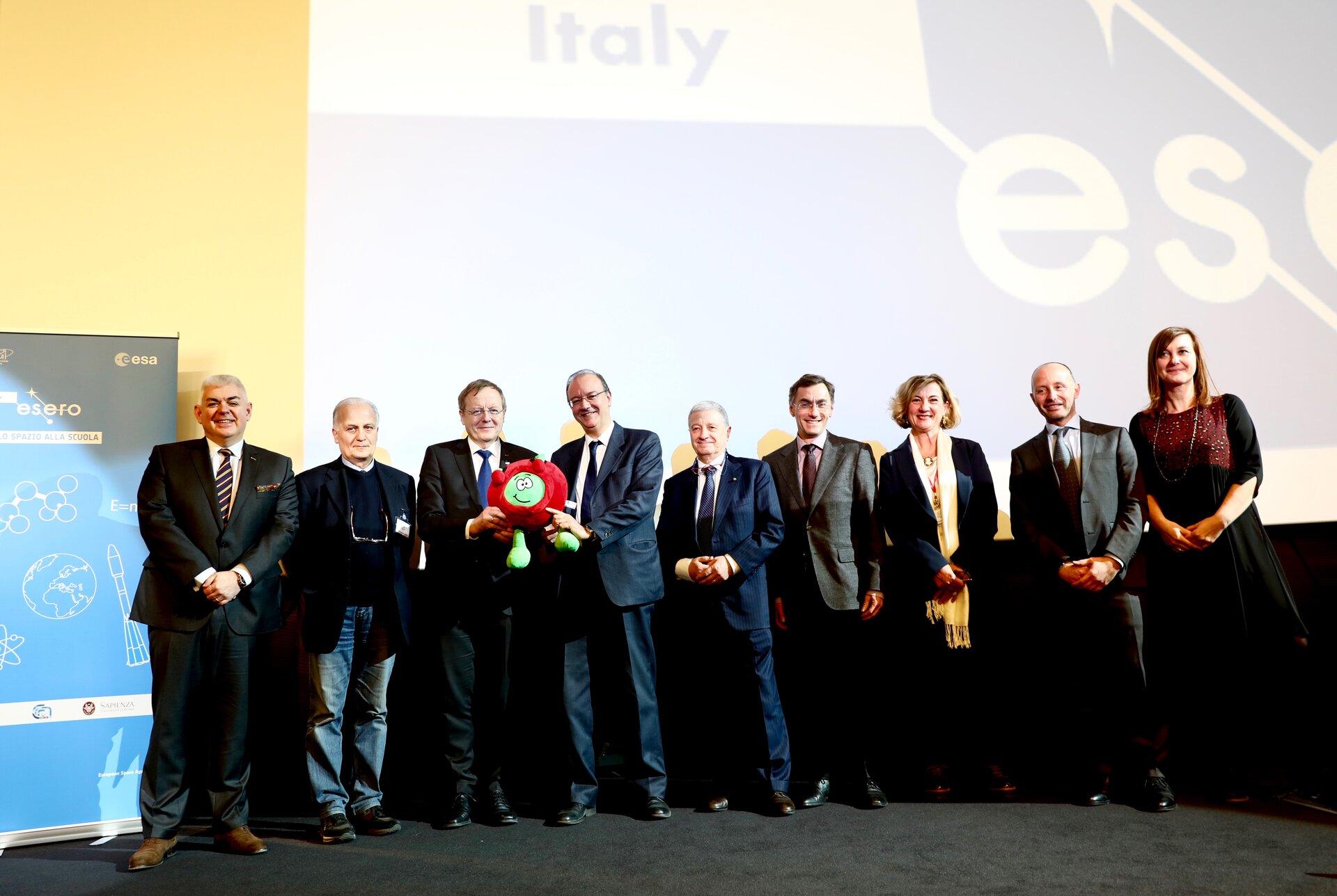 Un momento dell'evento di lancio di ESERO Italia