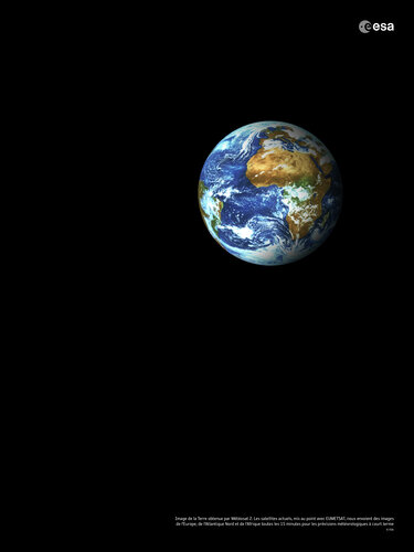 Image de la Terre obtenue par Météosat 2