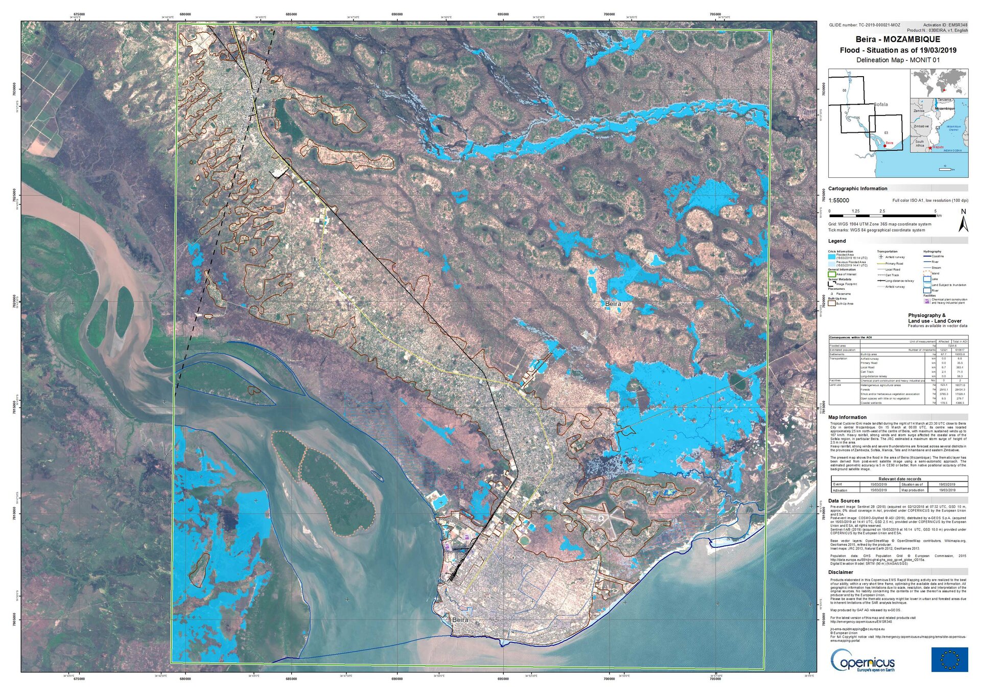 Copernicus Sentinel-1 maps floods from Idai