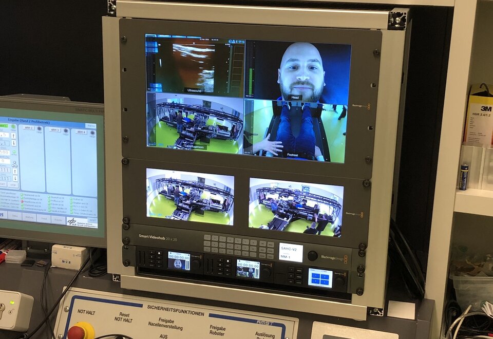 Control room of DLR's short-arm centrifuge