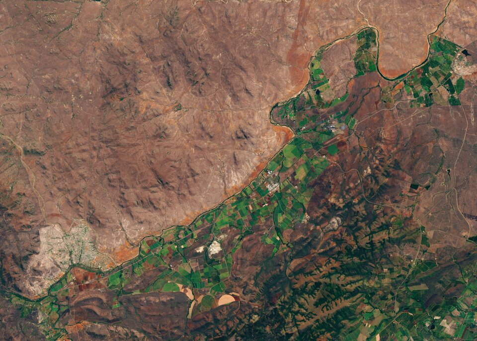 Farms along the Crocodile River use water to irrigate crops