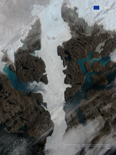 Gletscherkalbereignis am Jakobshavn-Gletscher, Sentinel 2A