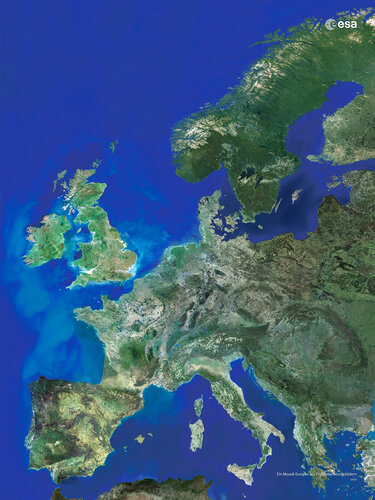 Satellitenbild von Europa