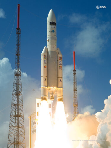 Start von Herschel und Planck mit einer Ariane 5