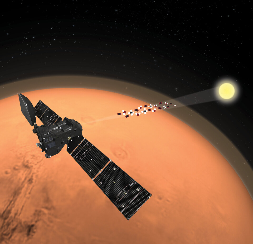 ExoMars Trace Gas Orbiter analyses the martian atmosphere