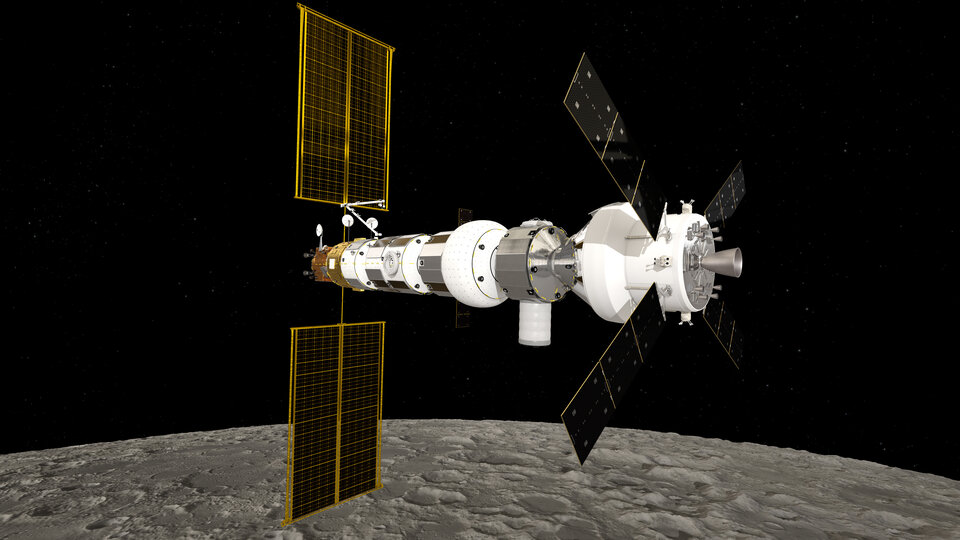 Orion docked to Gateway