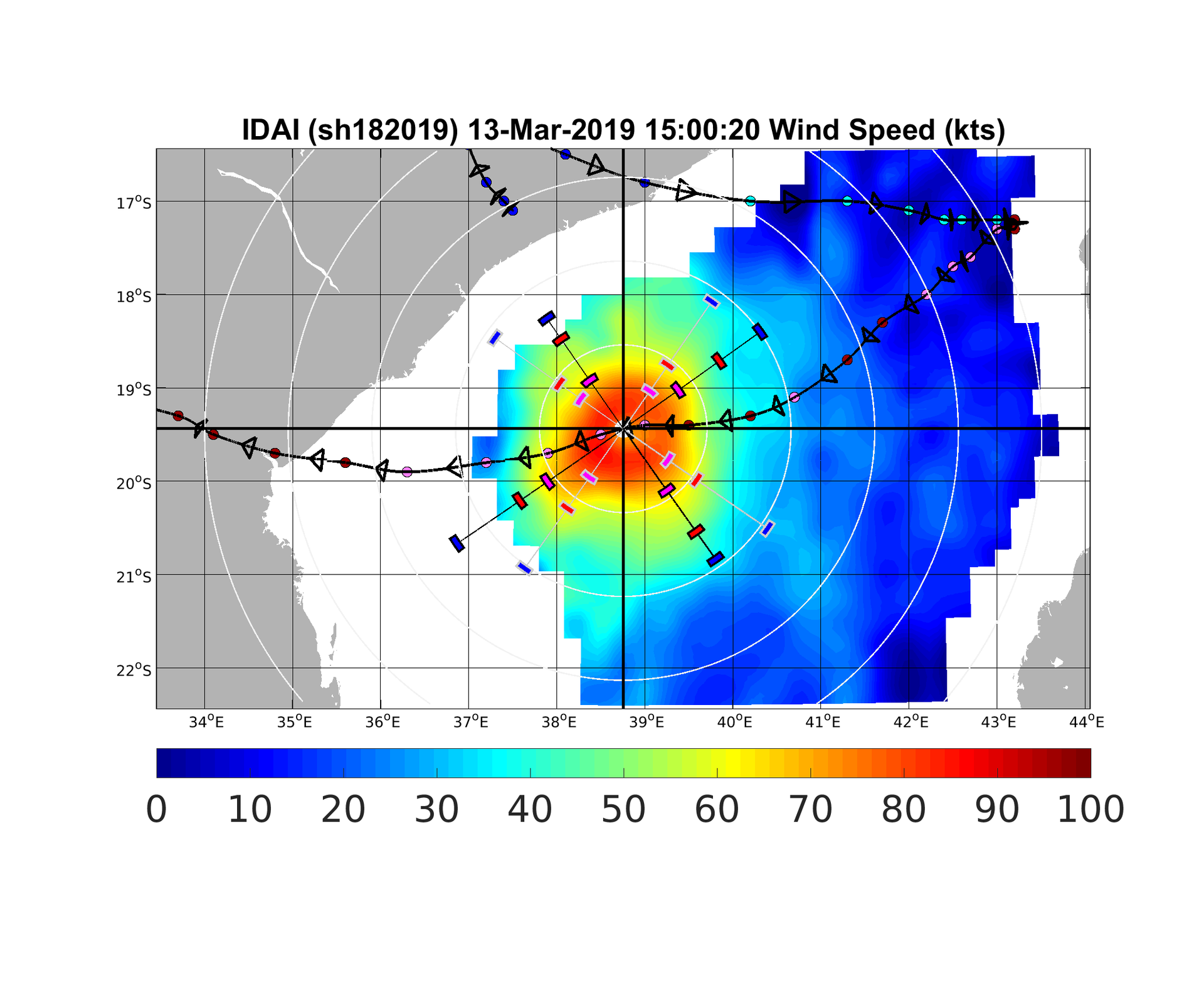 Surface winds under Cyclone Idai from SMOS