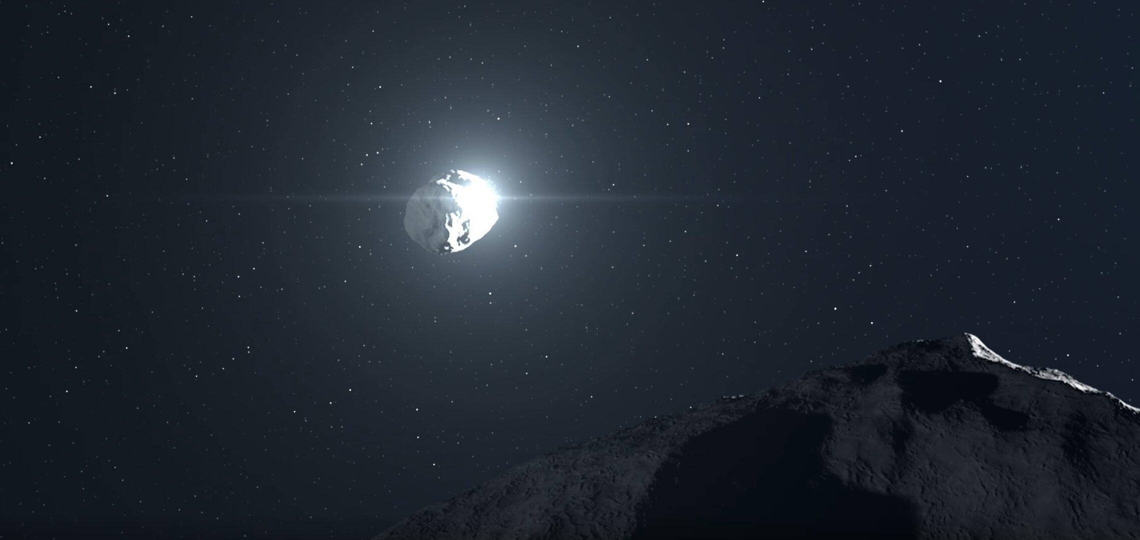 DART impacting asteroid