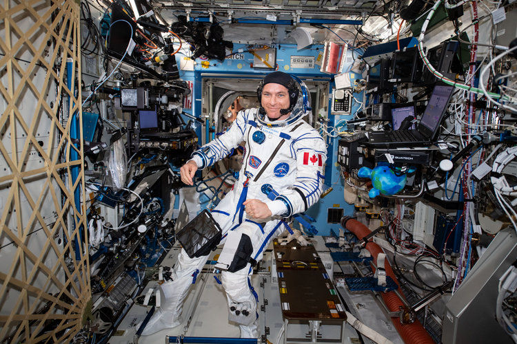 David Saint-Jacques in Sokol suit