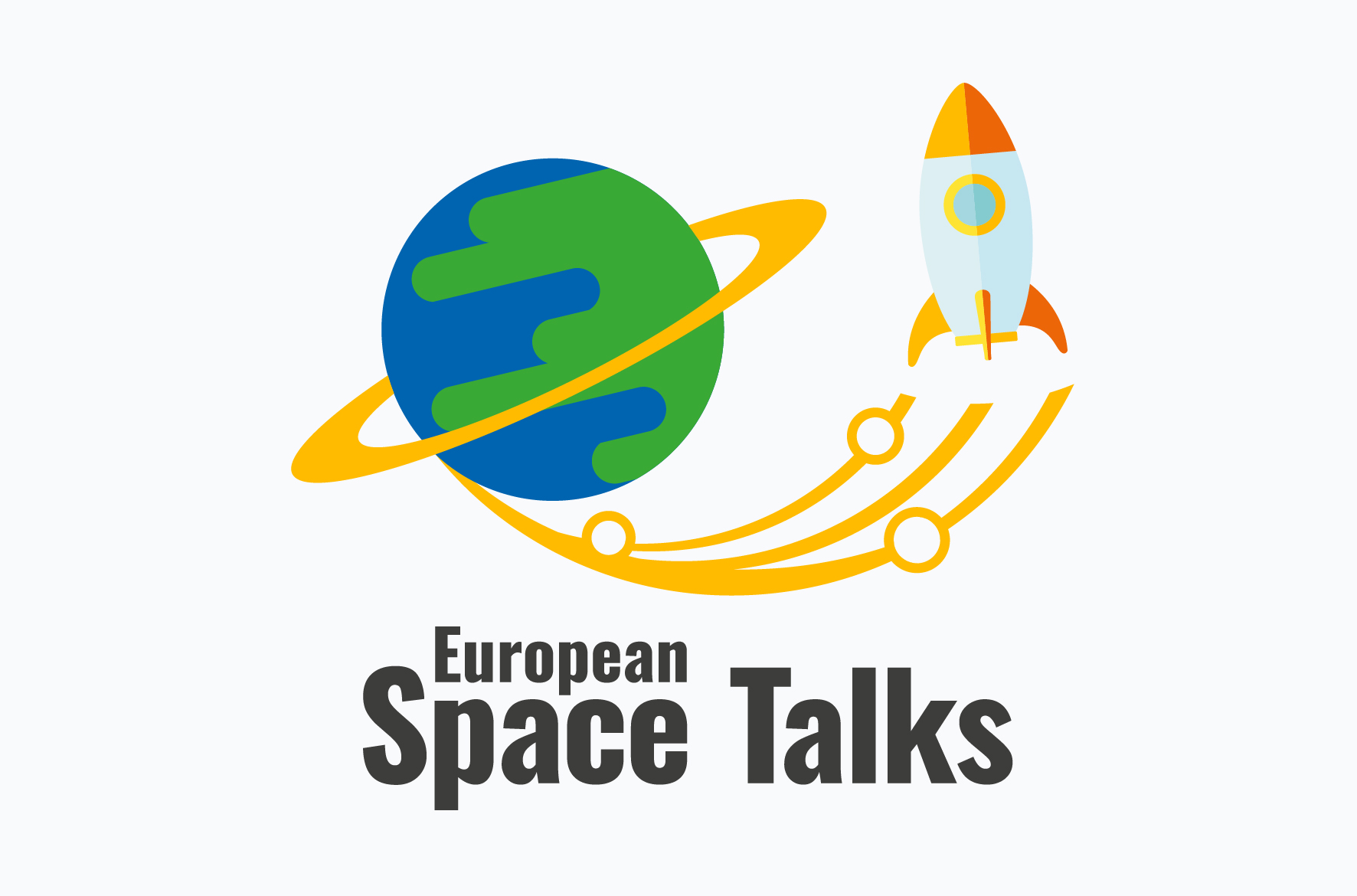 European Space Agency. European Space Agency location. Fan talks logo. EUROAVIA. Fan talks