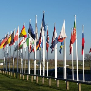ESA flags outside ECSAT