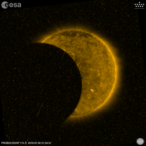 Partial eclipse from space