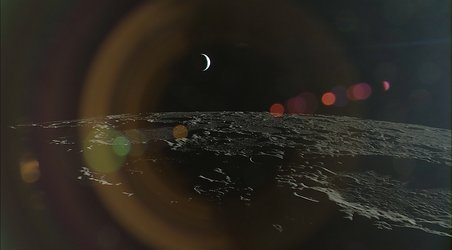 Crescent Earth seen from Moon