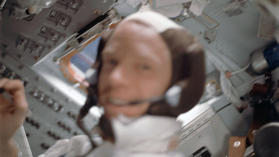 Rusty Schweickart v lunárním modulu