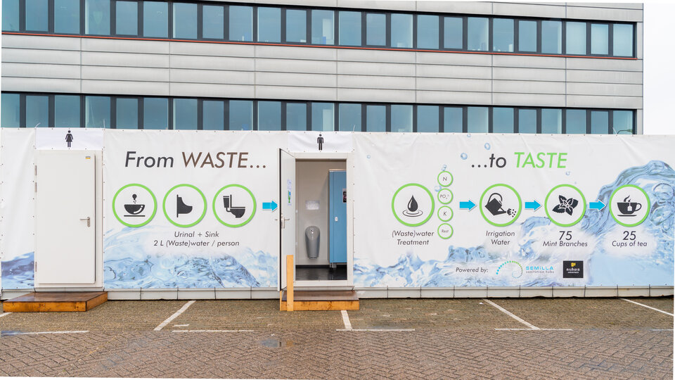 The Semilla Sanitation Hubs’ unit at ESA’s Open Day in 2019