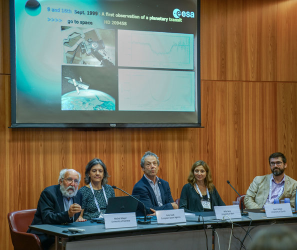 Exoplanet scientists at Cheops media briefing