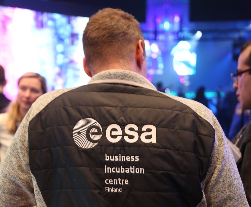 About a dozen companies based at ESA business incubation centres exhibited at the event