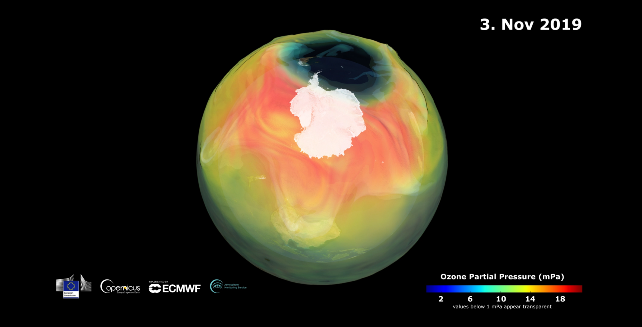 ESA - Ozone hole set to close