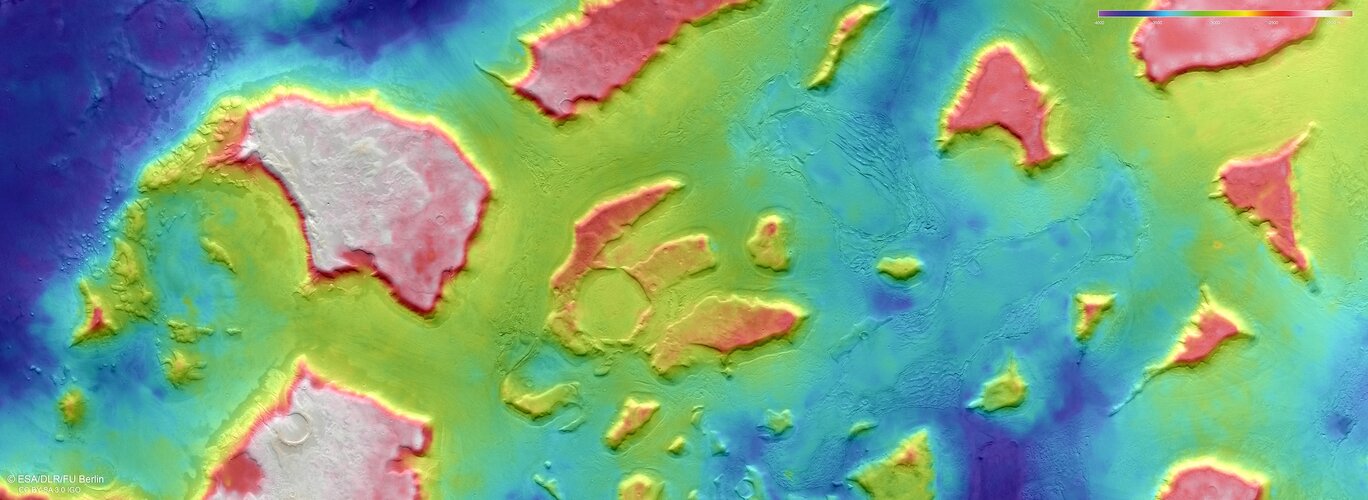 Topographic view of Deuteronilus Mensae