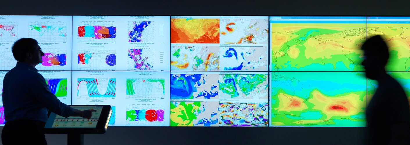 Weather room at ECMWF