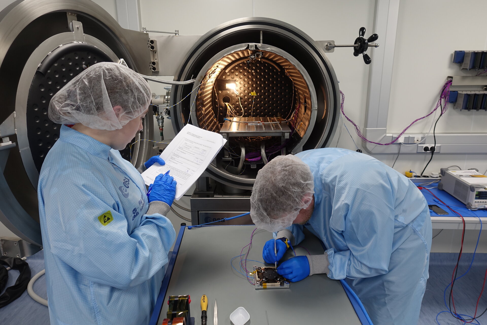 Final checks before testing of cubesat