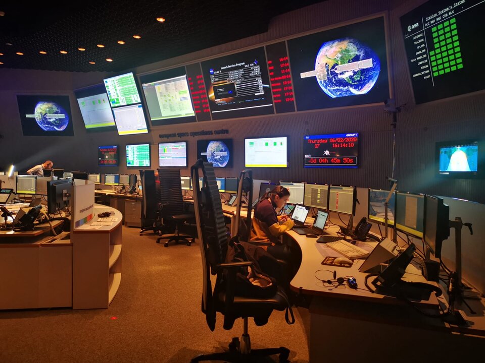Solar Orbiter Flight Control Team during pre-launch simulations in 2020