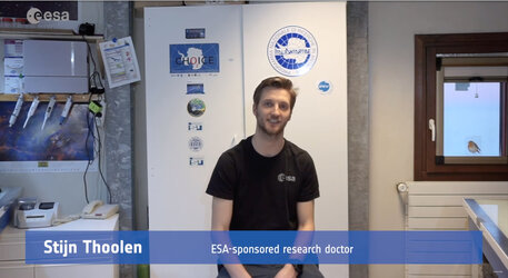 Stijn Thoolen, ESA-sponsored research doctor in Antarctica